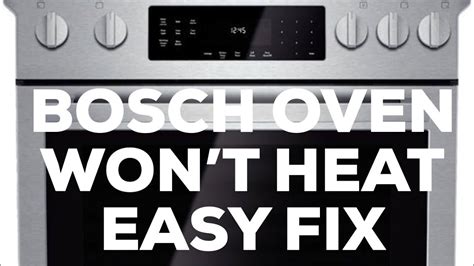 bosch gas oven not preheating
